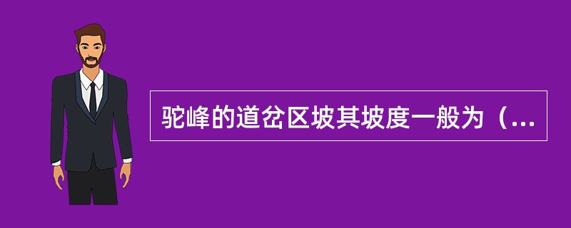 驼峰的道岔区坡其坡度一般为（）。