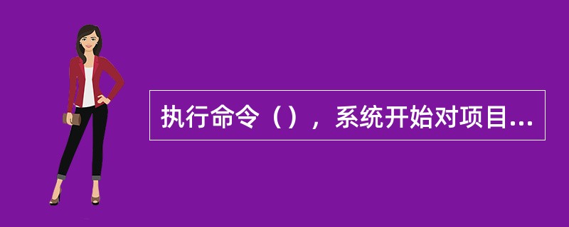 执行命令（），系统开始对项目进行编译，并生成信息报告。