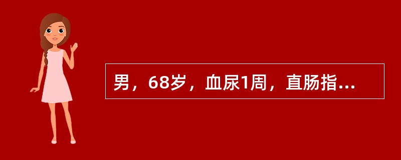 男，68岁，血尿1周，直肠指诊触及质硬结节。应该做哪些检查（）。