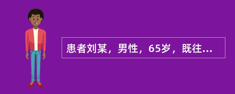 患者刘某，男性，65岁，既往慢性支气管炎、肺气肿病史20年，近1周来出现神志恍惚