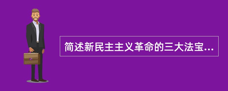 简述新民主主义革命的三大法宝及其相互关系？