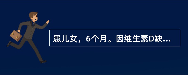 患儿女，6个月。因维生素D缺乏性手足搐搦症入院，治疗期间护士及时发现治疗错误（）