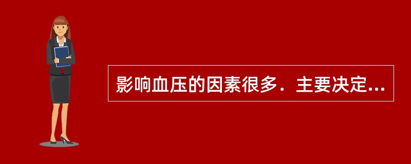 影响血压的因素很多．主要决定于（）、（）。