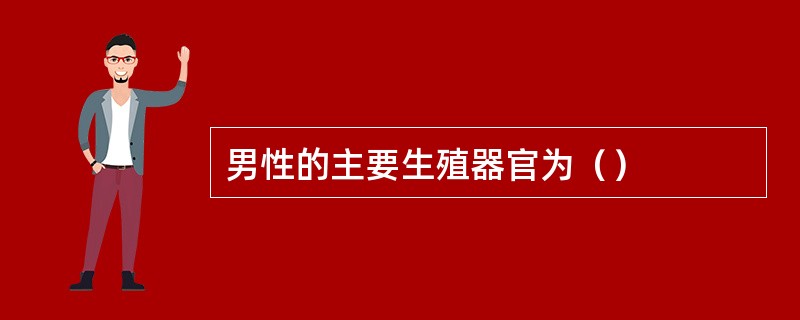 男性的主要生殖器官为（）