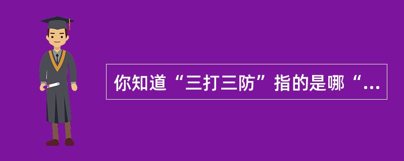 你知道“三打三防”指的是哪“三打三防”？