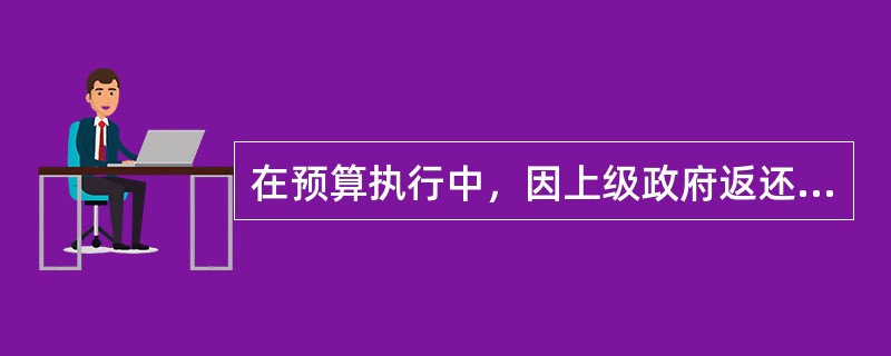 在预算执行中，因上级政府返还或者给予补助而引起的预算收支变化，属于预算调整。（）