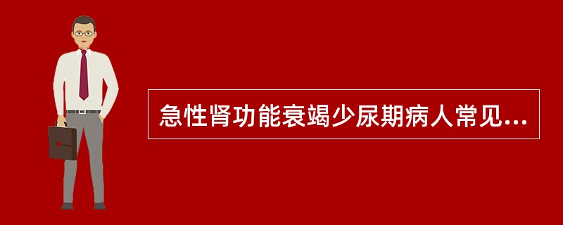 急性肾功能衰竭少尿期病人常见的死亡原因是（）