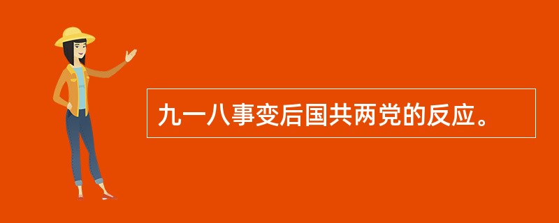 九一八事变后国共两党的反应。