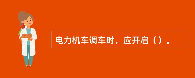 电力机车调车时，应开启（）。