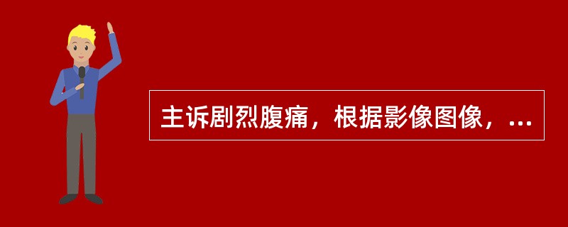 主诉剧烈腹痛，根据影像图像，最可能的诊断为（）