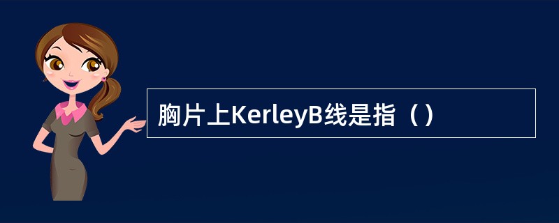 胸片上KerleyB线是指（）