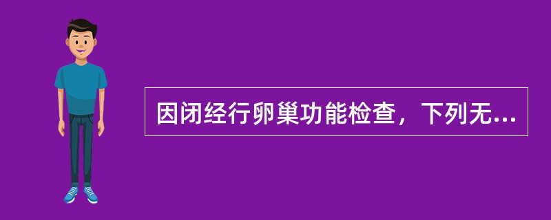 因闭经行卵巢功能检查，下列无关的项目是（）