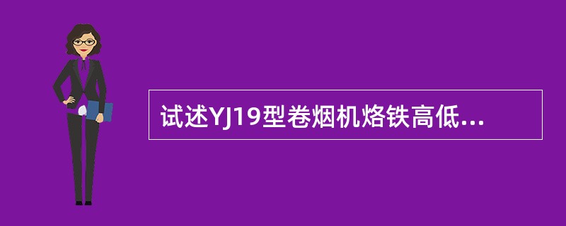 试述YJ19型卷烟机烙铁高低位置的调整要求和方法。