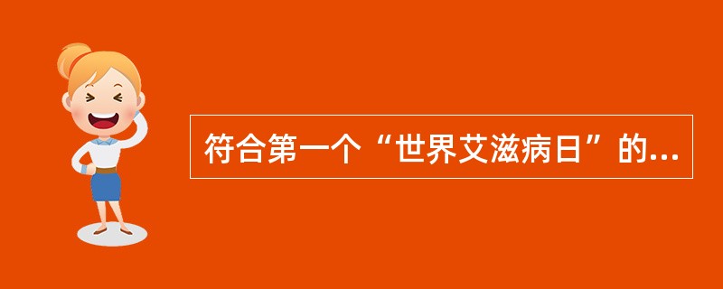 符合第一个“世界艾滋病日”的年份和主题的选项是（）。