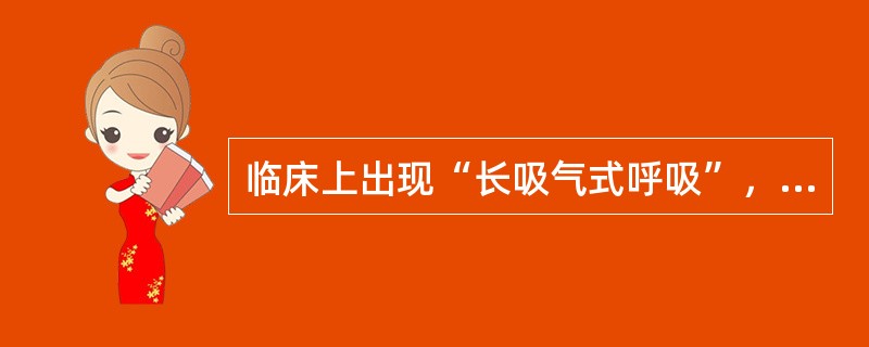 临床上出现“长吸气式呼吸”，可能损害部位在（）