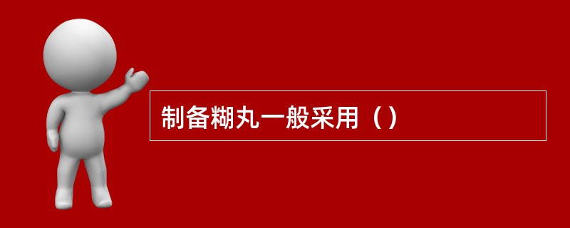 制备糊丸一般采用（）