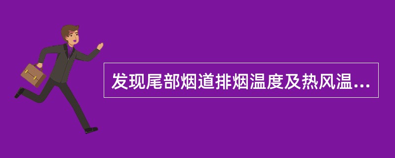 发现尾部烟道排烟温度及热风温度不正常升高，炉膛和烟道负压剧烈变化，这是发生（）的