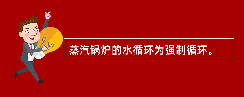 蒸汽锅炉的水循环为强制循环。