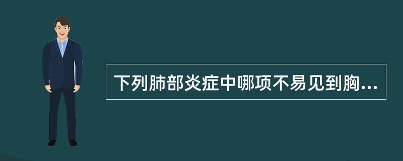 下列肺部炎症中哪项不易见到胸膜反应（）