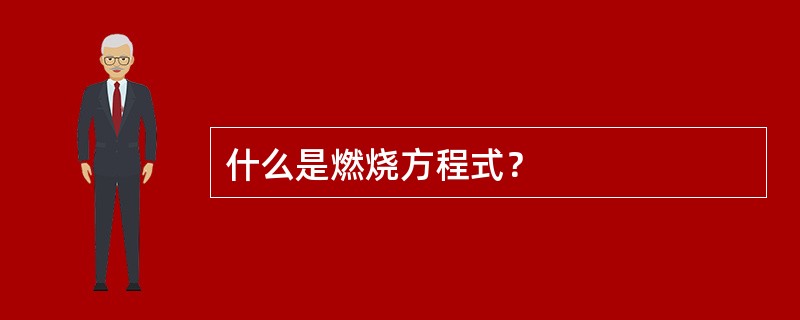 什么是燃烧方程式？