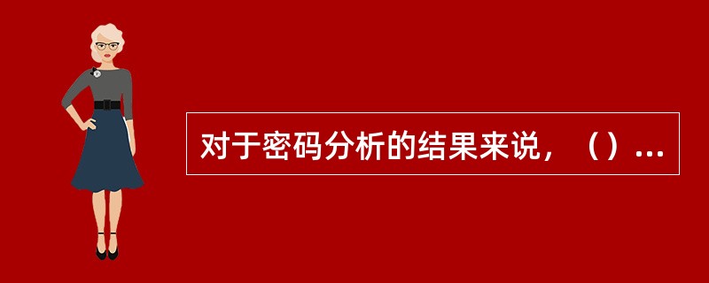 对于密码分析的结果来说，（）是指攻击者能够区别加密算法和随机排列。