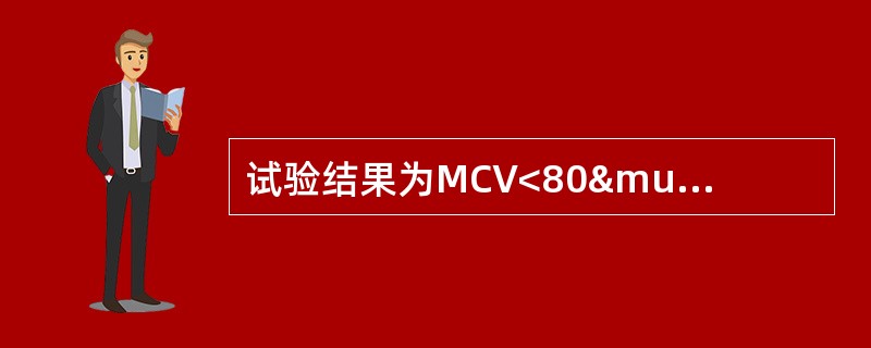 试验结果为MCV<80μm3，MCHC<30%符合下列哪种贫血（）