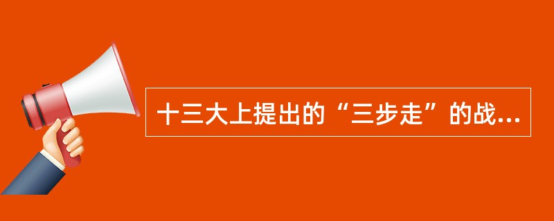 十三大上提出的“三步走”的战略的部署、思路和政策是什么？