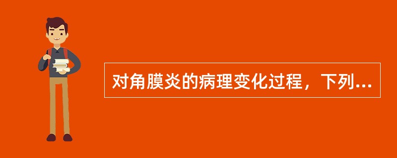 对角膜炎的病理变化过程，下列哪项叙述是正确的（）