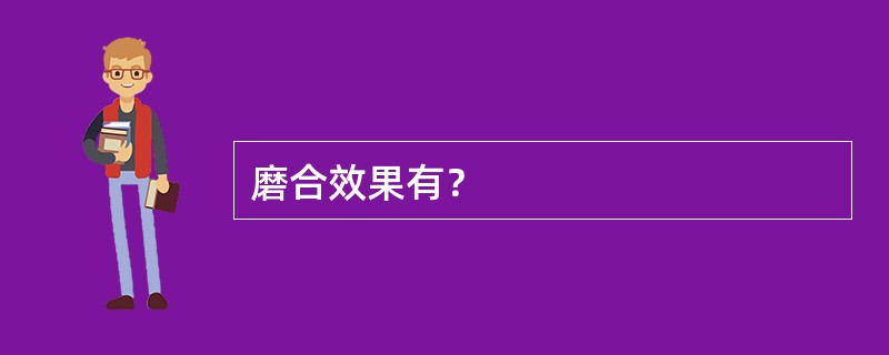 磨合效果有？