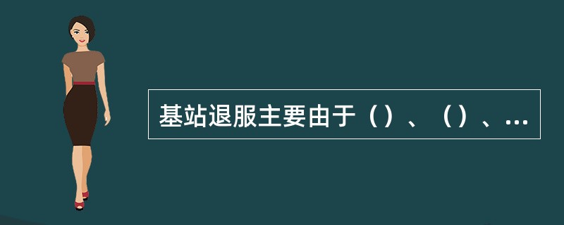 基站退服主要由于（）、（）、（）和（）等原因引起，监控人员需要关联无线、传输、动