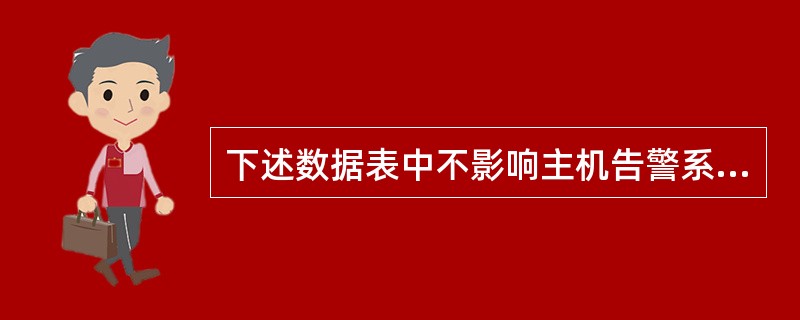 下述数据表中不影响主机告警系统处理的有（）