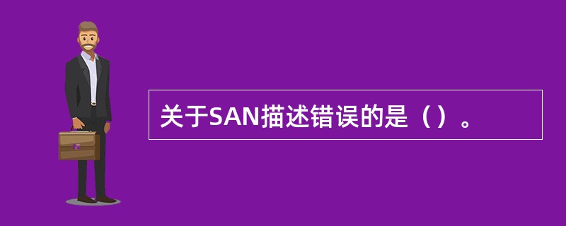 关于SAN描述错误的是（）。