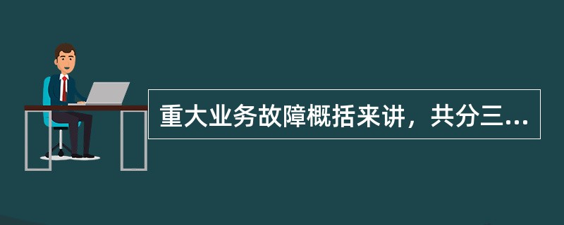 重大业务故障概括来讲，共分三大业务（）、（）、（）。