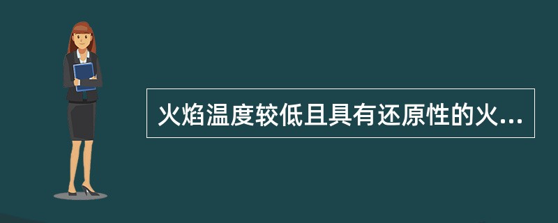 火焰温度较低且具有还原性的火焰是（）。