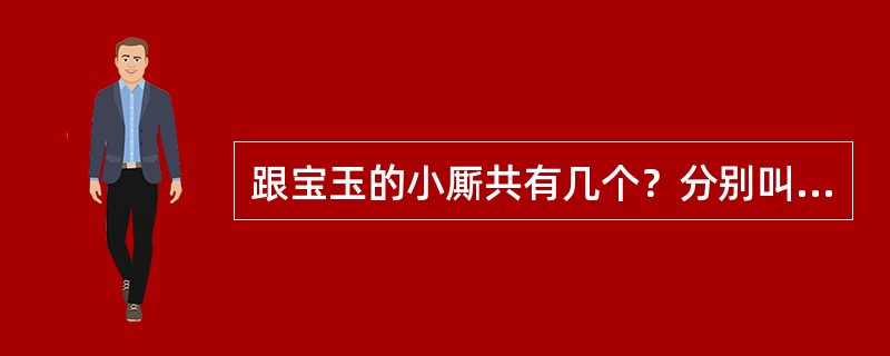 跟宝玉的小厮共有几个？分别叫什么名字？