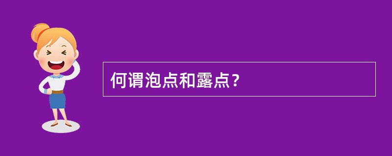 何谓泡点和露点？