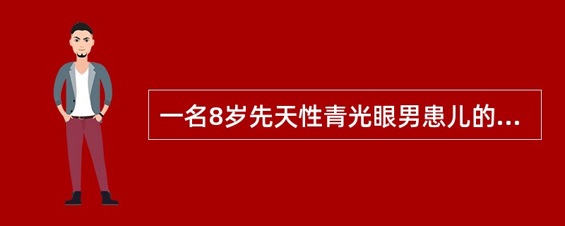 一名8岁先天性青光眼男患儿的最好矫正视力为：右眼光感，左眼0．3。则这名患者属于