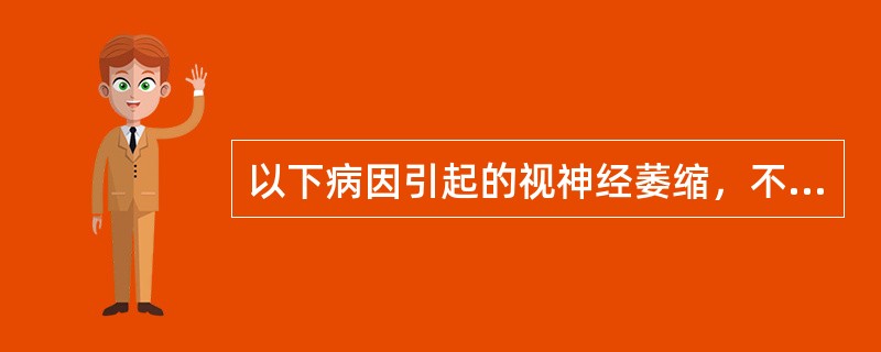 以下病因引起的视神经萎缩，不属于继发性视神经萎缩的是（）