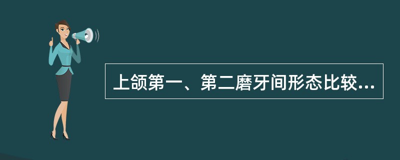 上颌第一、第二磨牙间形态比较中，不正确的是( )。A、上颌第二磨牙极少有第五牙尖