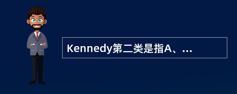 Kennedy第二类是指A、义齿鞍基在牙弓两侧，且鞍基前后都有基牙B、单侧后牙游