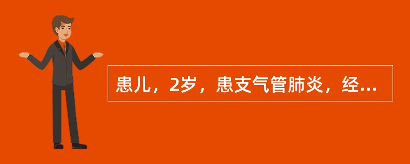 患儿，2岁，患支气管肺炎，经治疗2周后好转，体温又复升，呼吸困难及全身中毒症状加