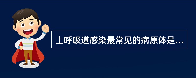 上呼吸道感染最常见的病原体是A、流感嗜血杆菌B、链球菌C、支原体D、病毒E、金黄