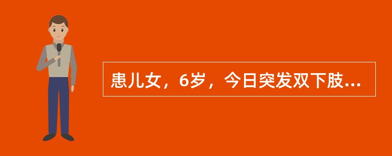 患儿女，6岁，今日突发双下肢、臀部紫红色斑，高出皮肤，压不退色，发痒，伴低热、乏