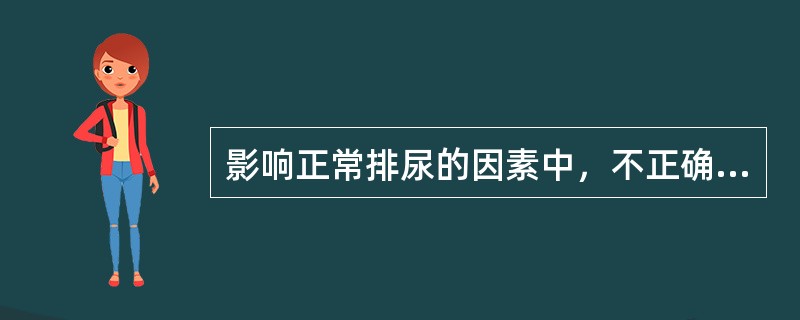 影响正常排尿的因素中，不正确的是A、老年人因膀胱肌张力下降有尿频症状B、咖啡、含