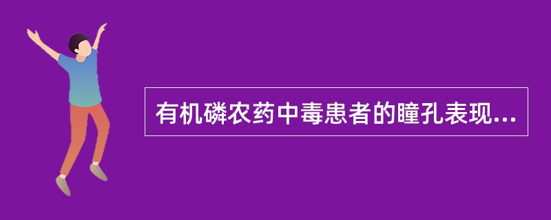 有机磷农药中毒患者的瞳孔表现为A、双侧瞳孔扩大B、双侧瞳孔缩小C、双侧瞳孔突然扩