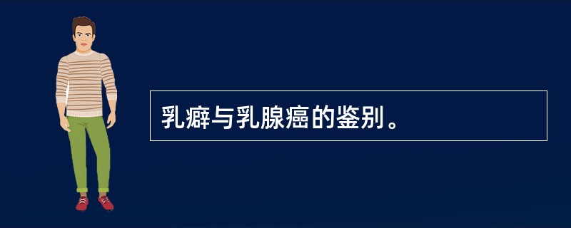 乳癖与乳腺癌的鉴别。