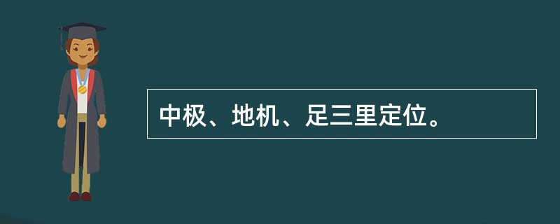 中极、地机、足三里定位。