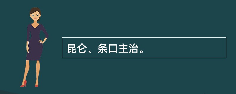 昆仑、条口主治。