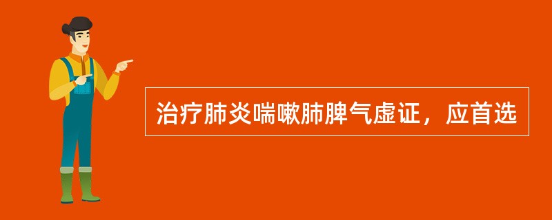 治疗肺炎喘嗽肺脾气虚证，应首选