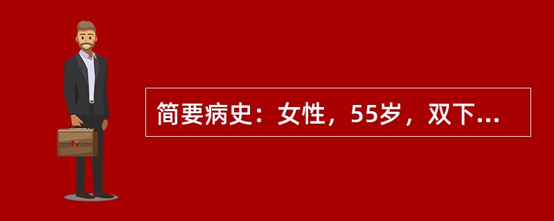 简要病史：女性，55岁，双下肢水肿6个月，心悸3小时急诊就诊。要求：你作为住院医